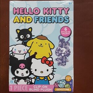 Hello Kitty and Friends Jazwares, I PC, Clip On Blind Plush Box! 😻💖💛🩵🖤🤍✨
